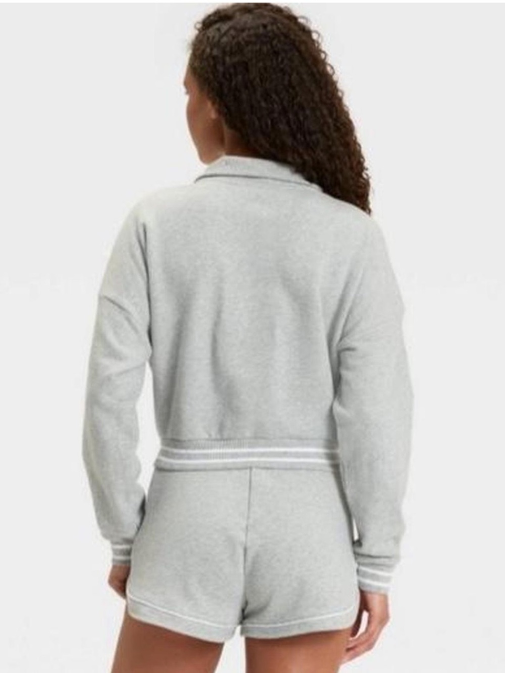 JoyLab Women’s‎ Gray Half-Zip Sweater, Pull Over, Cropped Size L - Picture 2 of 7